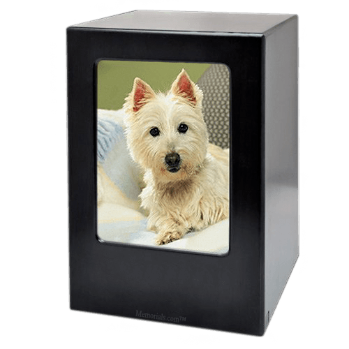 Classic Wood Photo Pet Urn